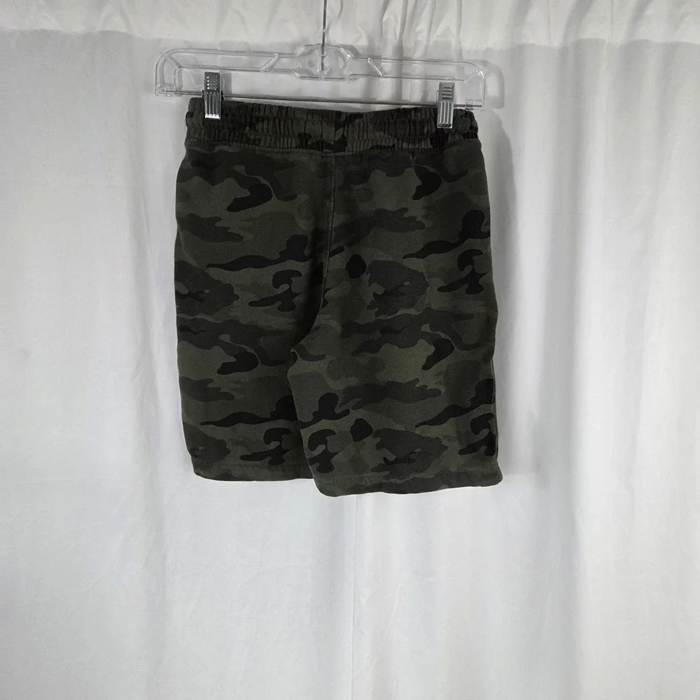 Old Navy Boys Size Large Pull-on Fleece Shorts Green Camouflage